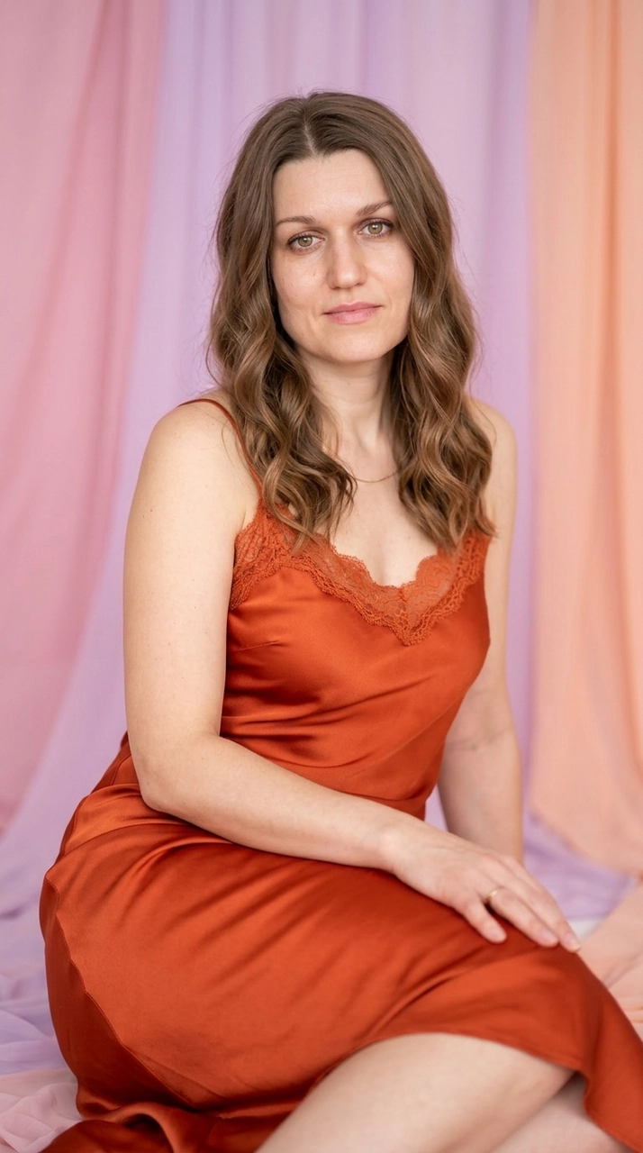 Satin Slip Dress Portrait